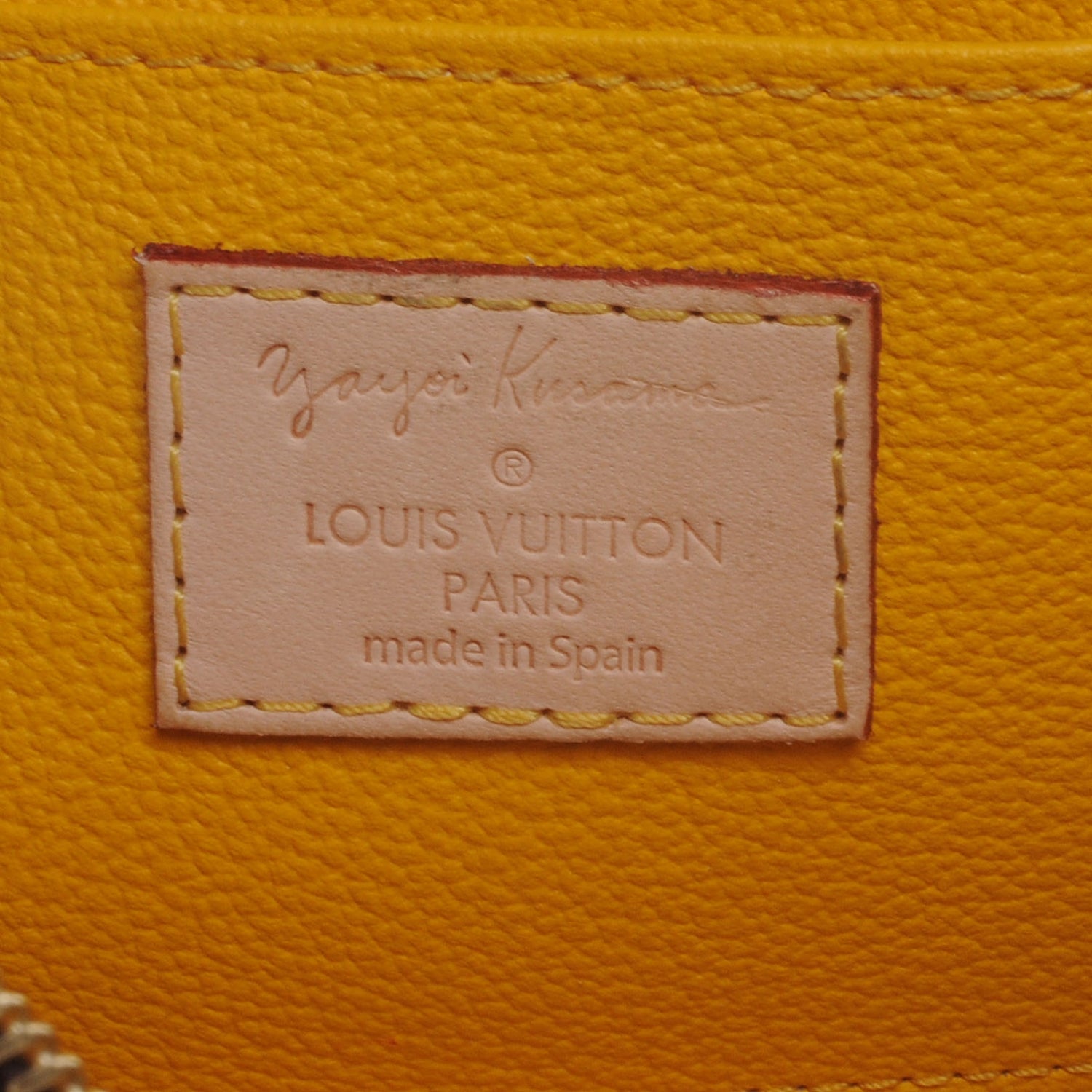 Louis Vuitton Monogram Kusama Pumpkin Dots Cosmetic Pouch Yellow 6 of 7