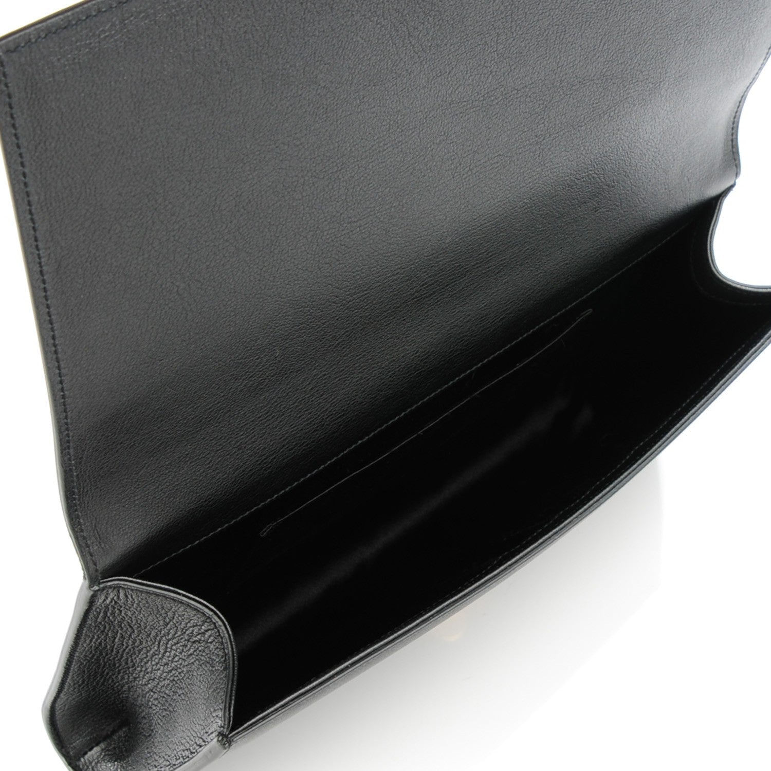 Saint Laurent Calfskin Monogram Large Belle De Jour Clutch Black 5 of 7