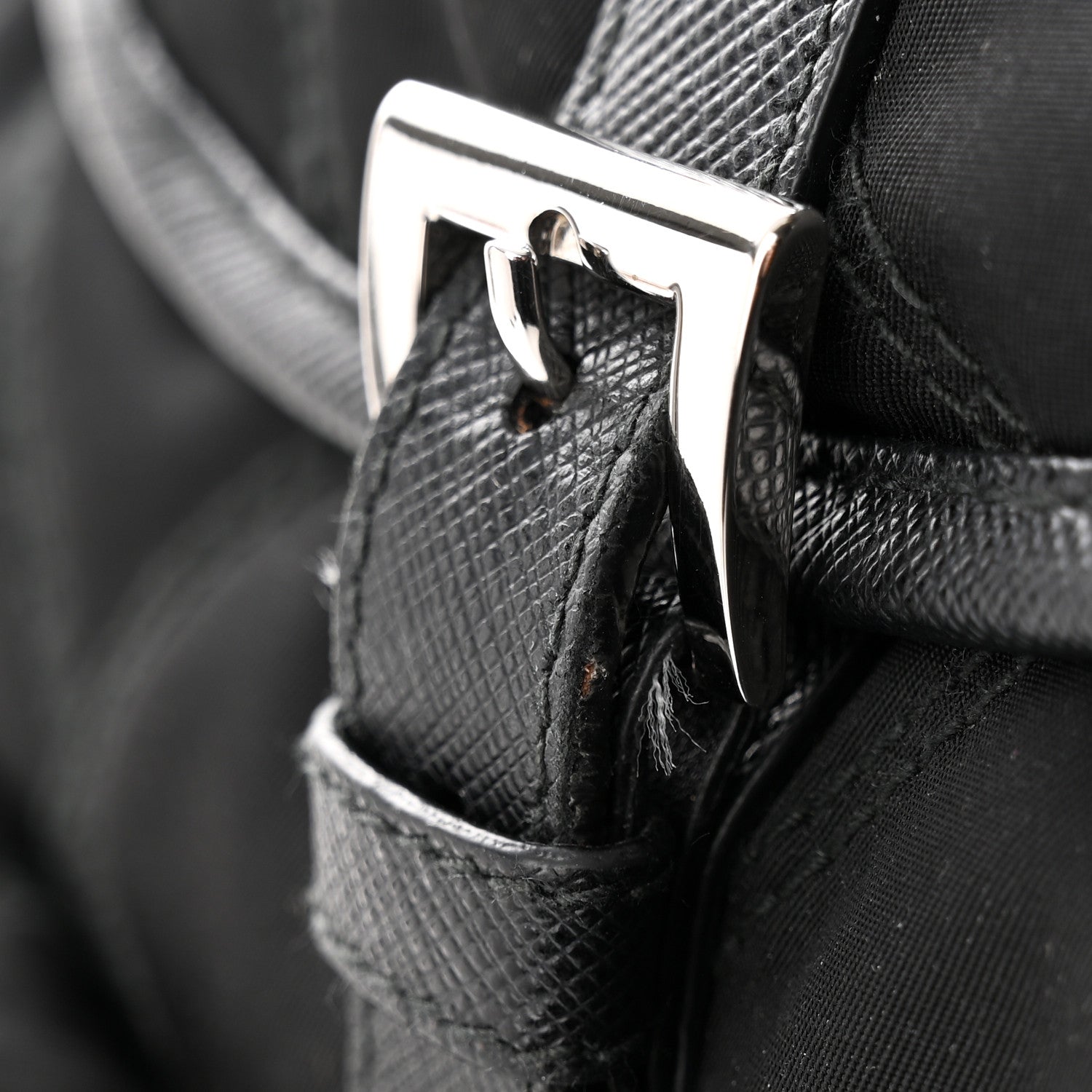 Prada Tessuto Nylon Saffiano Vela Quilted Backpack Black 16 of 19