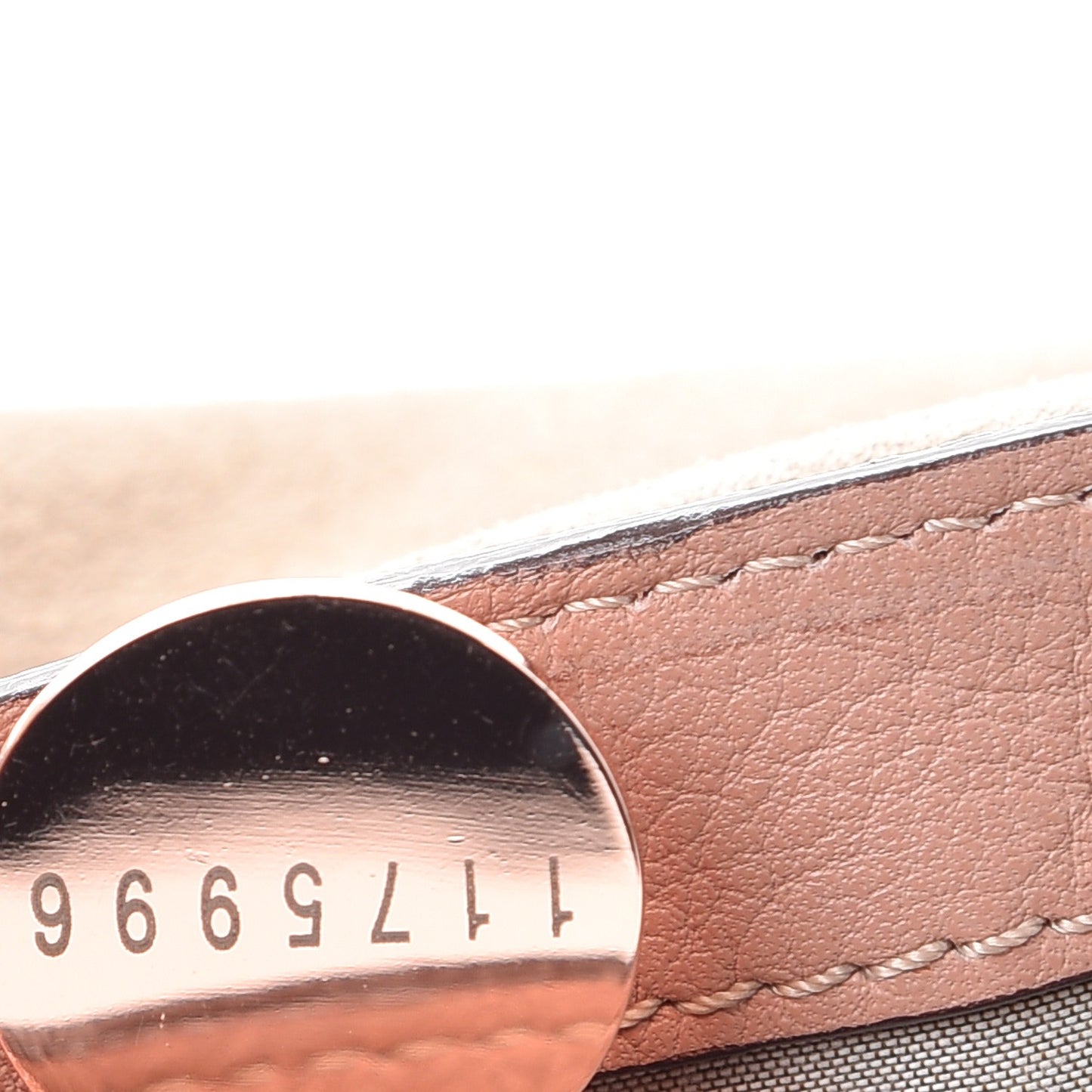 Heavy Grain Calfskin Edie Crossbody Powder Beige