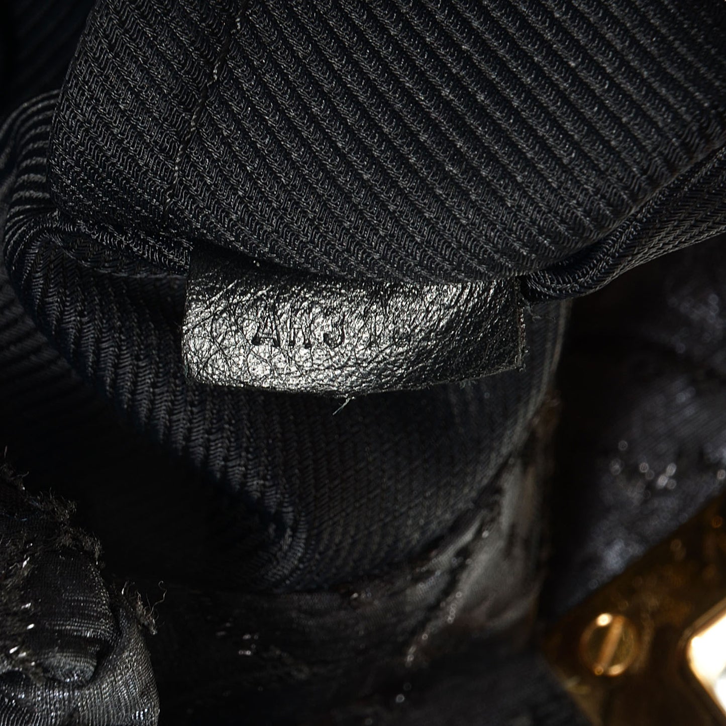 Lurex Quilted Monogram Altair Clutch Black