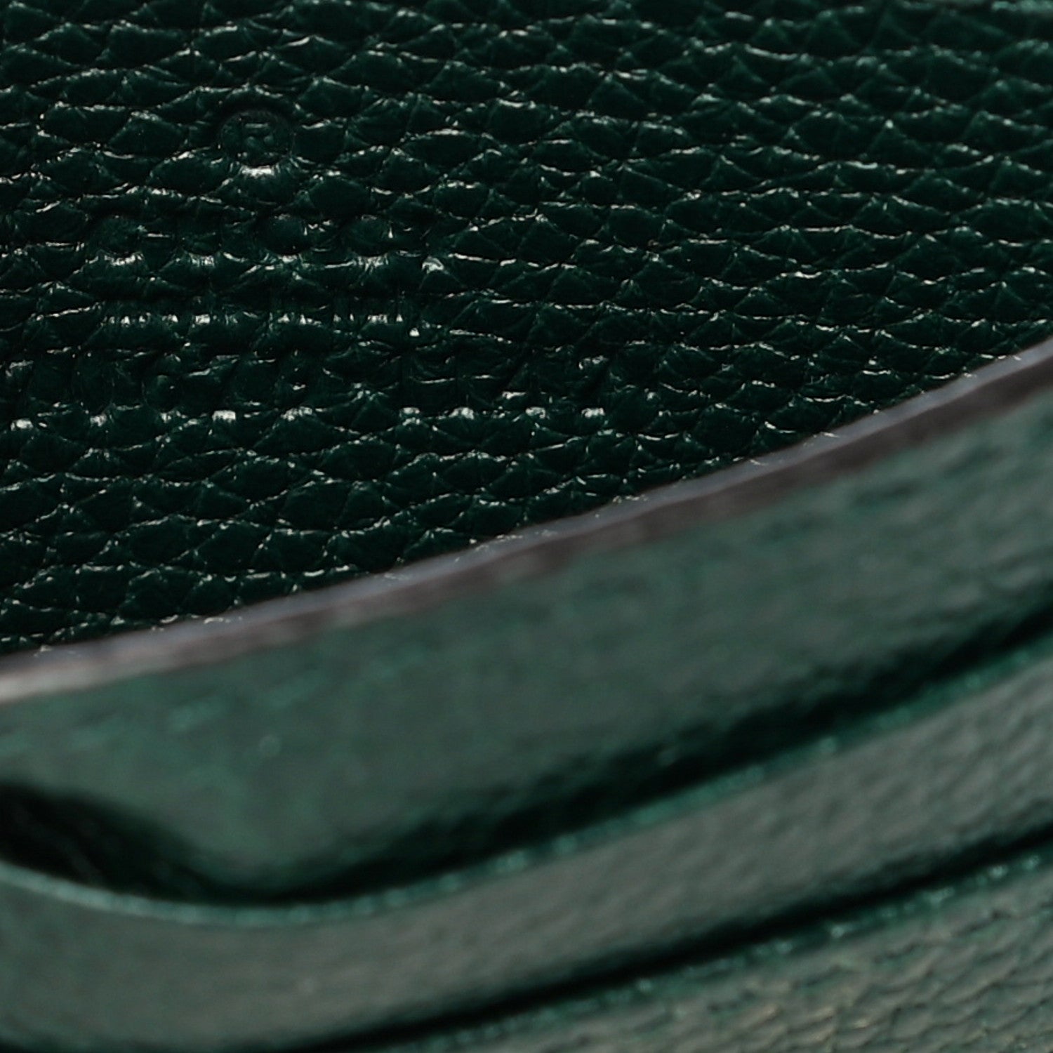 Gucci Grainy Calfskin Zumi Card Holder Vintage Green 6 of 12