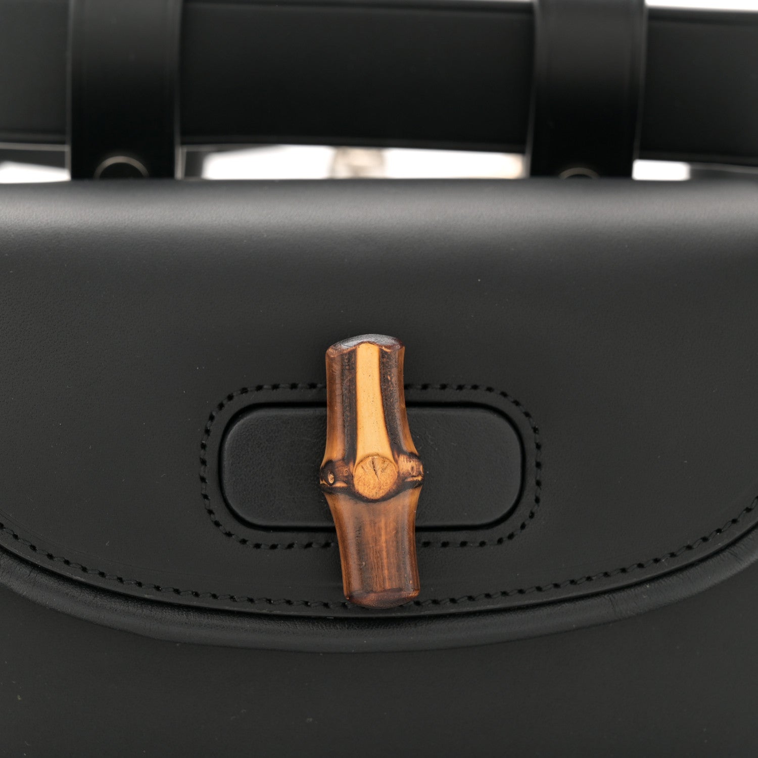 Gucci Calfskin Bamboo Mini 1947 Belt Bag 85 34  Black 8 of 13