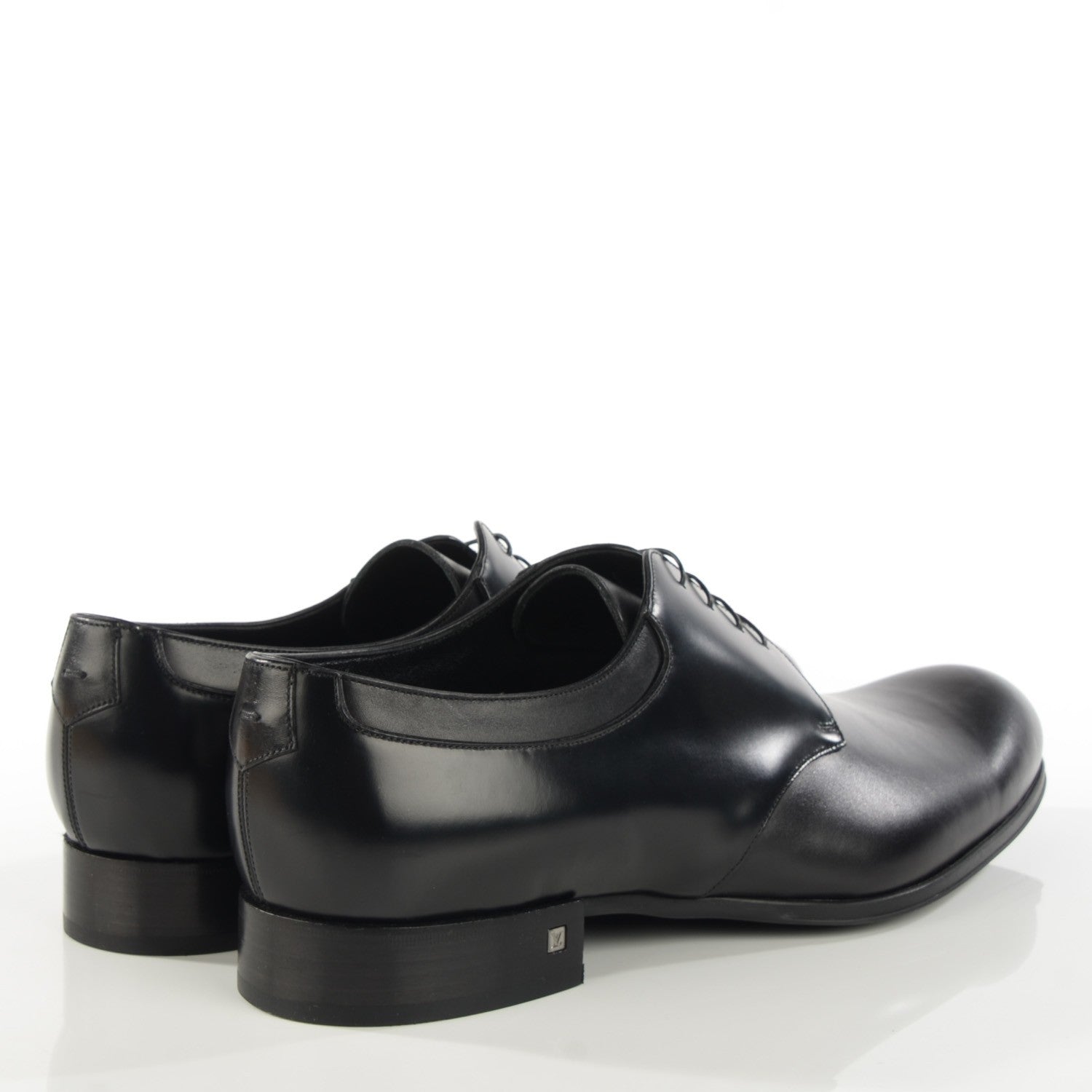 Louis Vuitton Mens Lambskin Derby Lace Up Shoes 11.5 Black 3 of 8