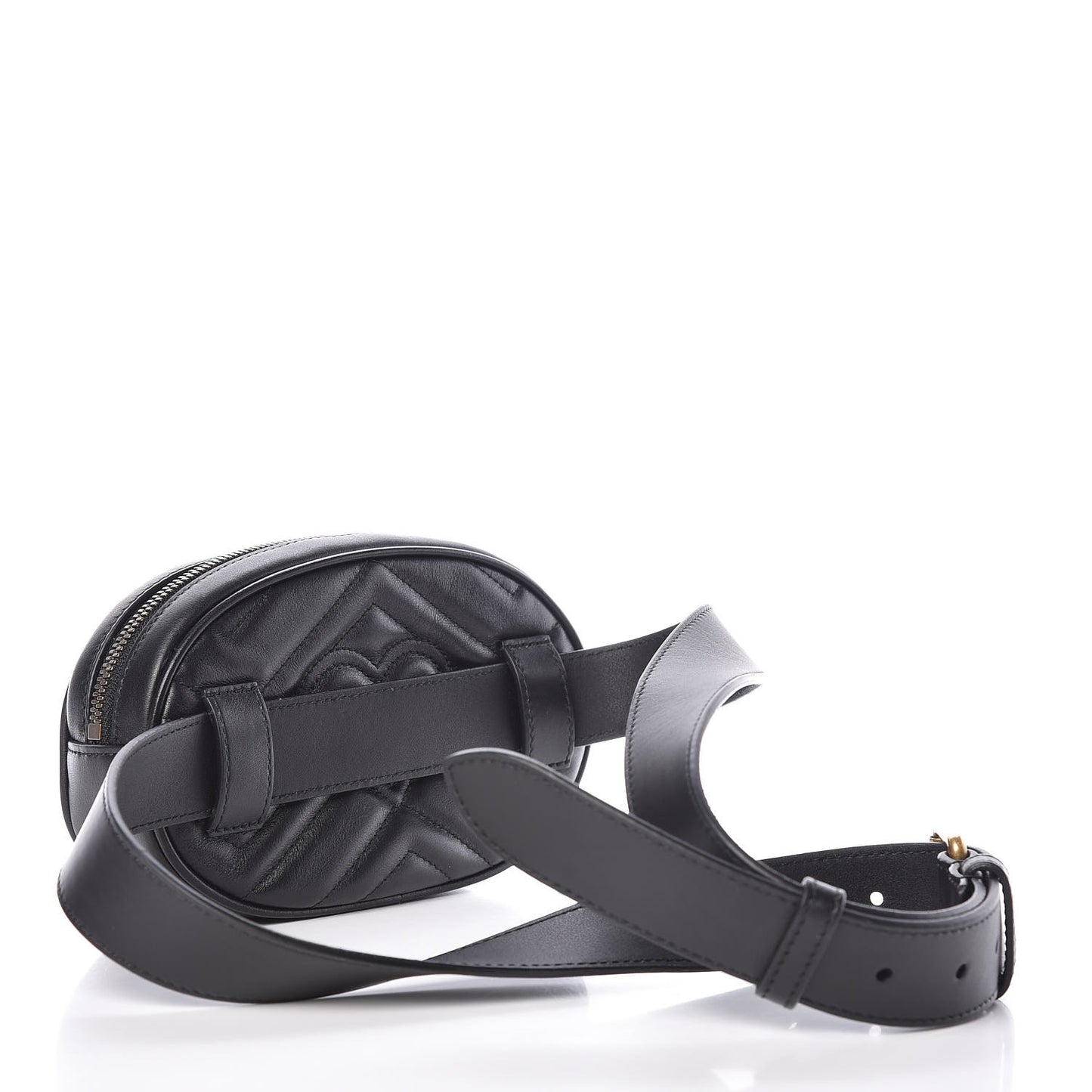 Calfskin Matelasse GG Marmont Belt Bag 95 38 Black