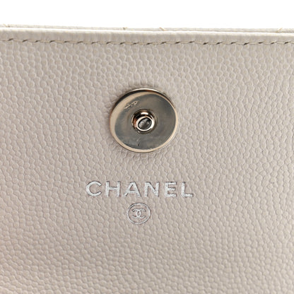 Chanel Caviar Quilted My Everything Belt Flap Card Holder White 7 of 9