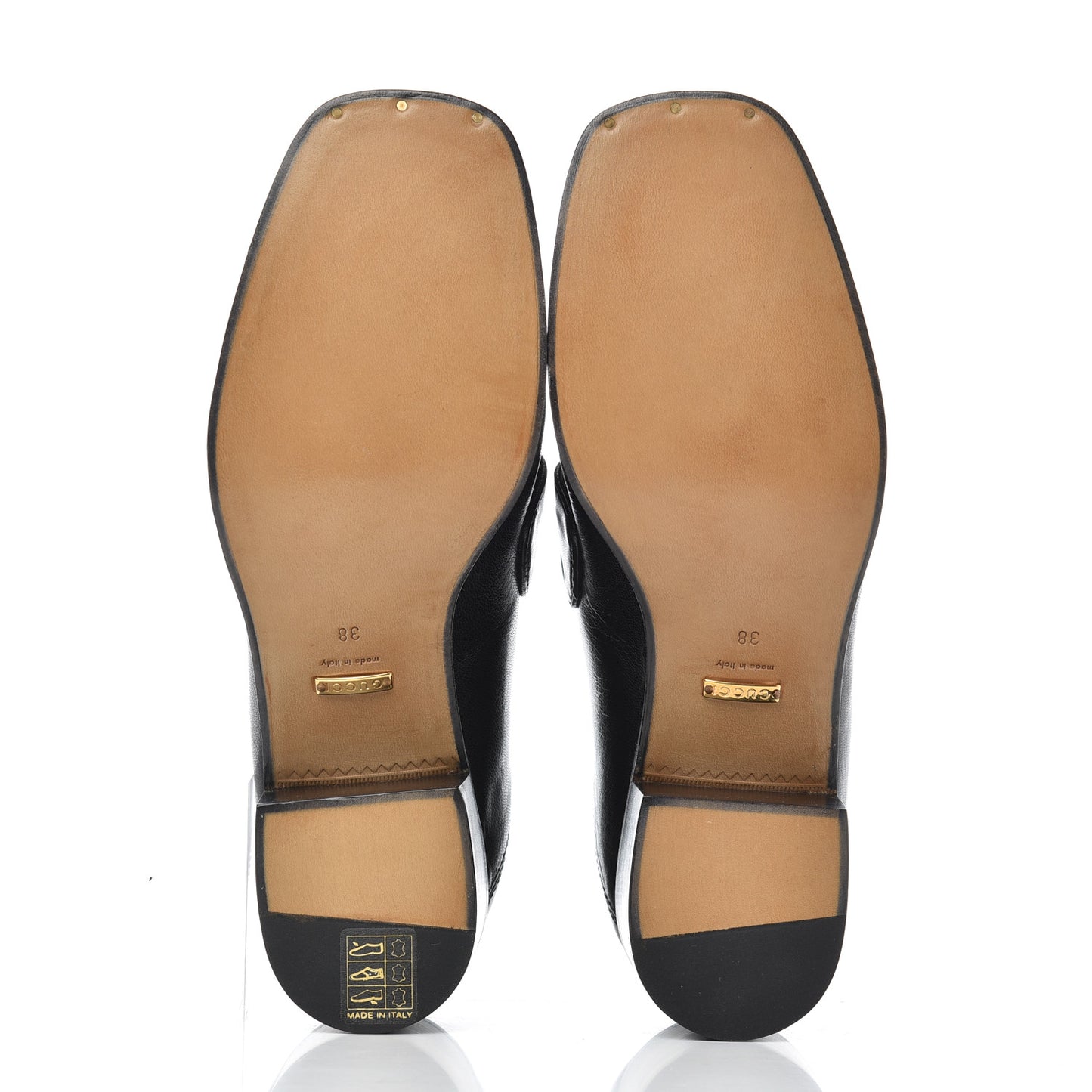 Lambskin Union Jack Horsebit Loafer Pumps 38 Black