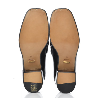 Gucci Lambskin Union Jack Horsebit Loafer Pumps 38 Black 5 of 14