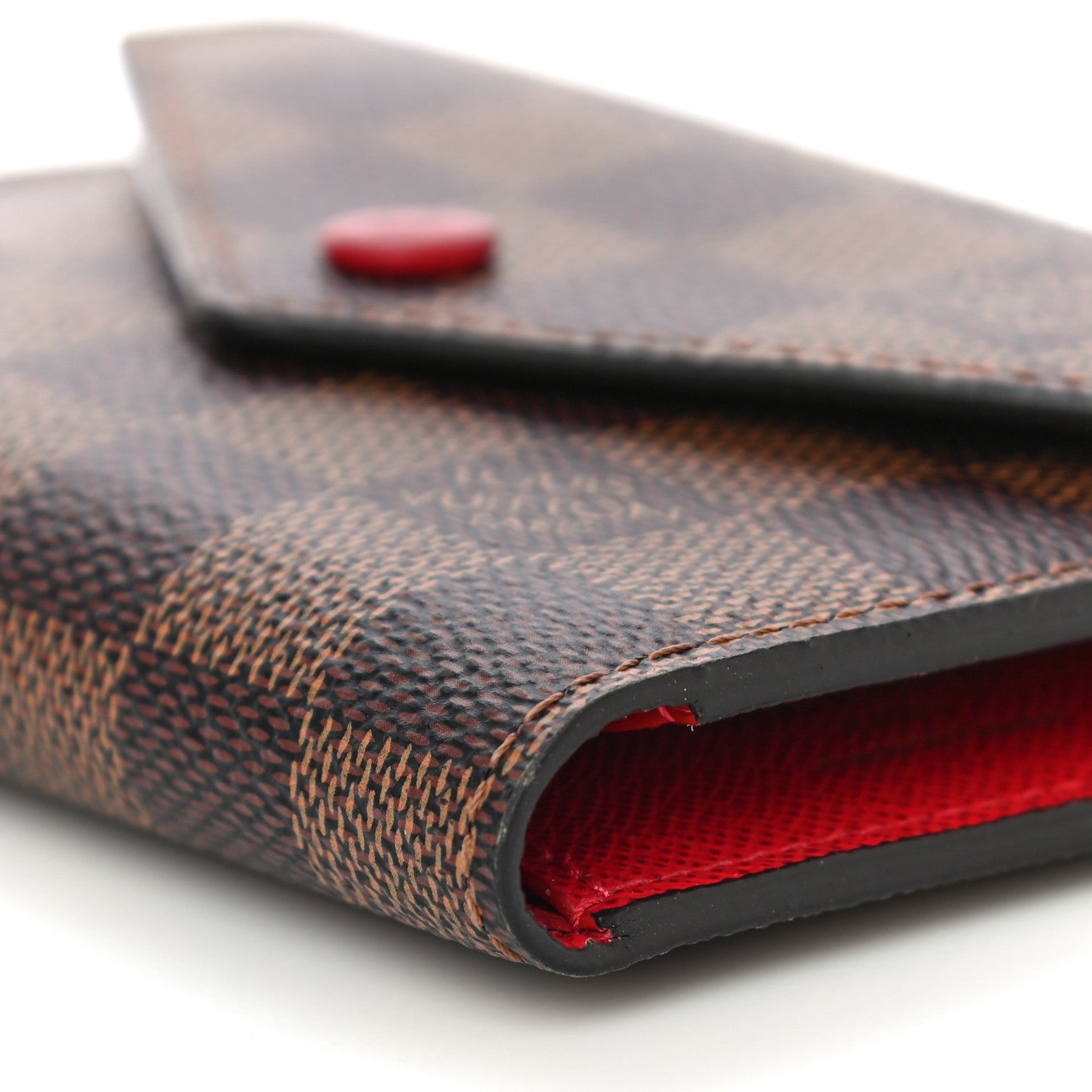 Louis Vuitton Damier Ebene Victorine Wallet Red 9 of 11