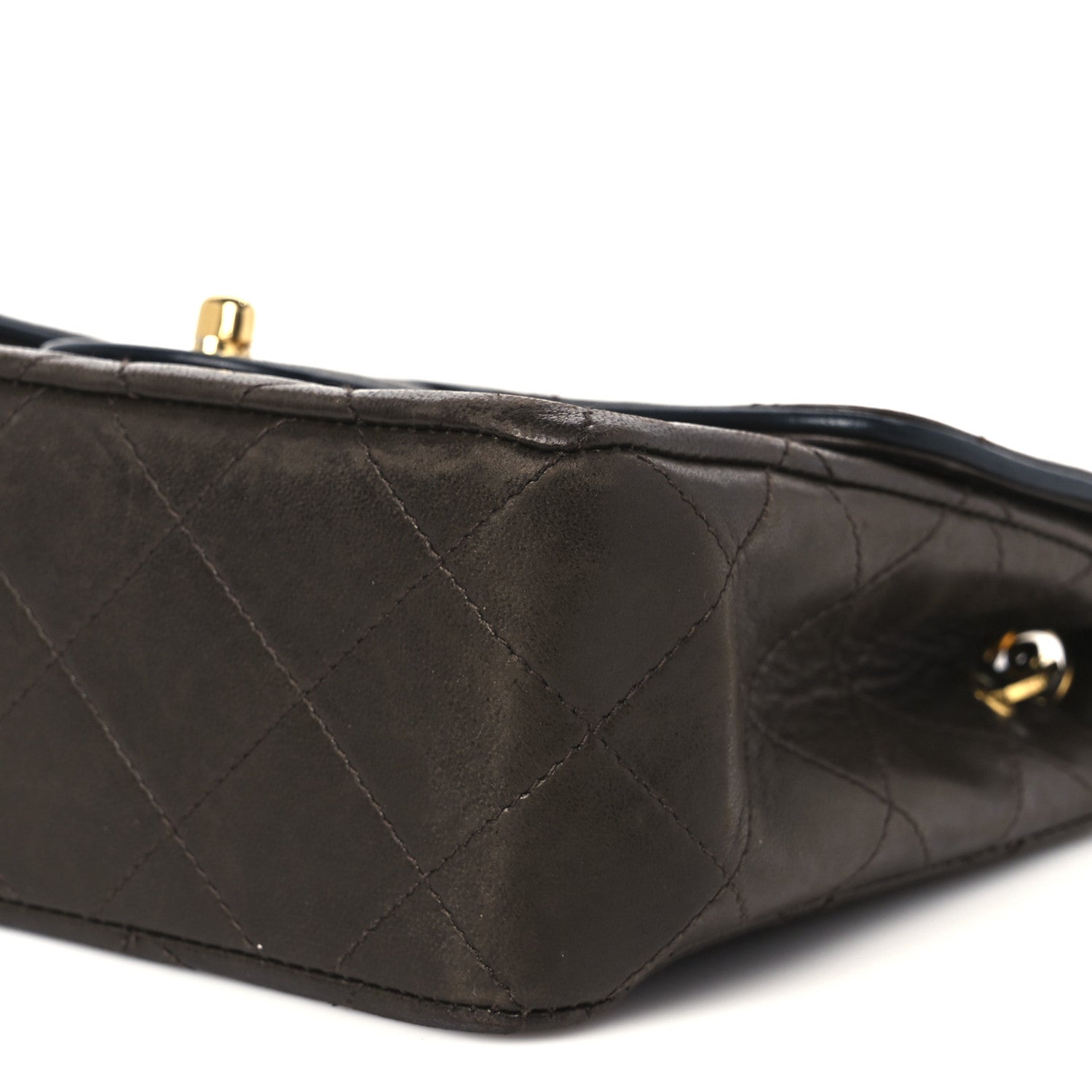 Chanel Lambskin Quilted Mini Square Flap Bag Dark Brown 12 of 12
