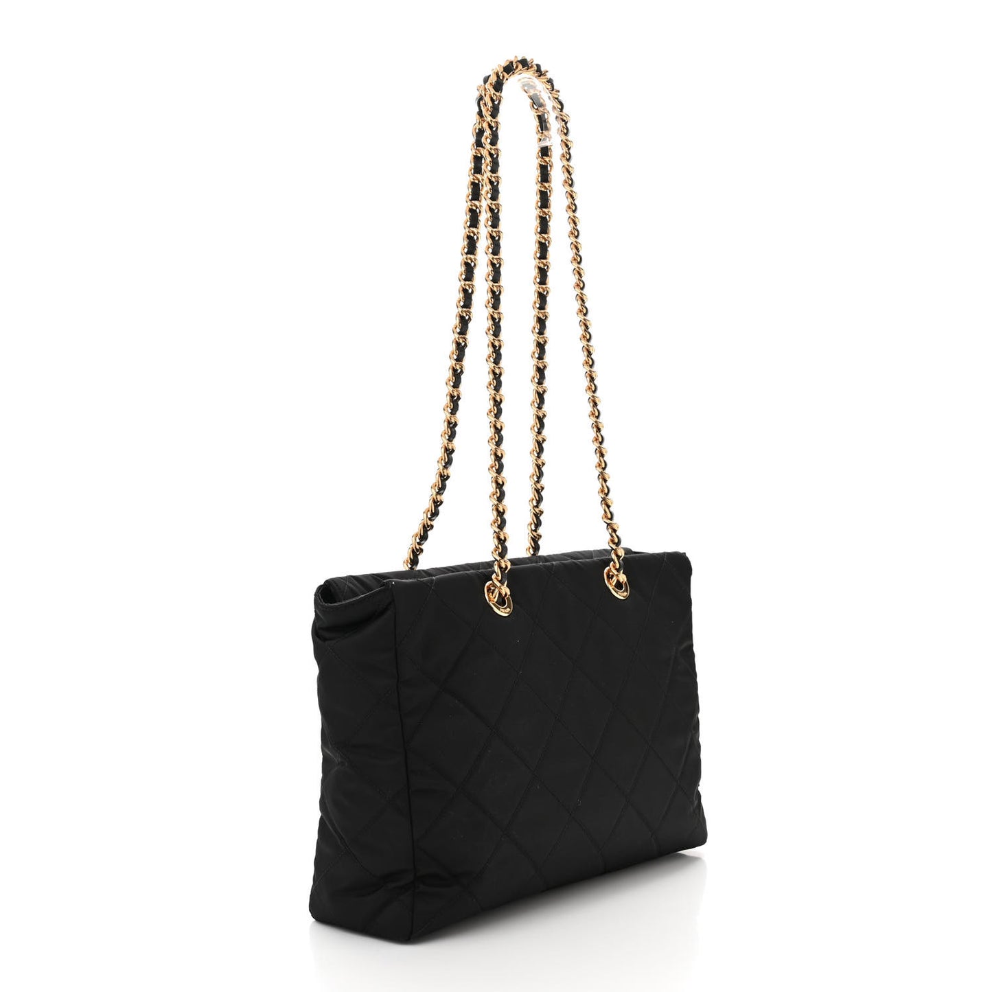 Re-Nylon Impuntu Quilted Re-Edition 1995 Chaine Medium Tote Bag Black