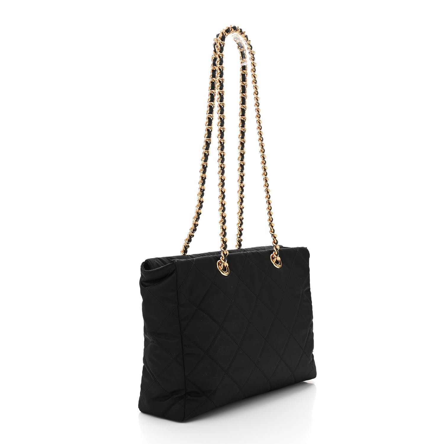 Prada Re-Nylon Impuntu Quilted Re-Edition 1995 Chaine Medium Tote Bag Black 3 of 10