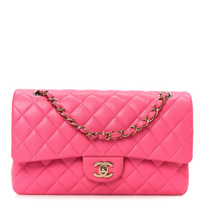 Chanel Caviar Quilted Medium Double Flap Pink 1 of 12