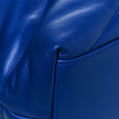 Saint Laurent Lambskin Quilted Medium Loulou Puffer Monogram Chain Satchel Majorele Blue 10 of 12