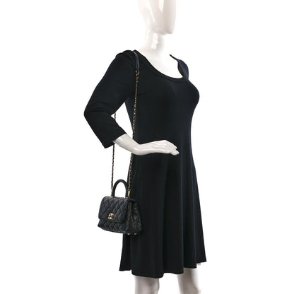Chanel Caviar Quilted Extra Mini Coco Handle Flap Black 2 of 10