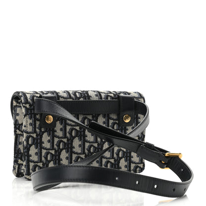 Christian Dior Oblique Saddle Belt Bag Blue 2 of 9