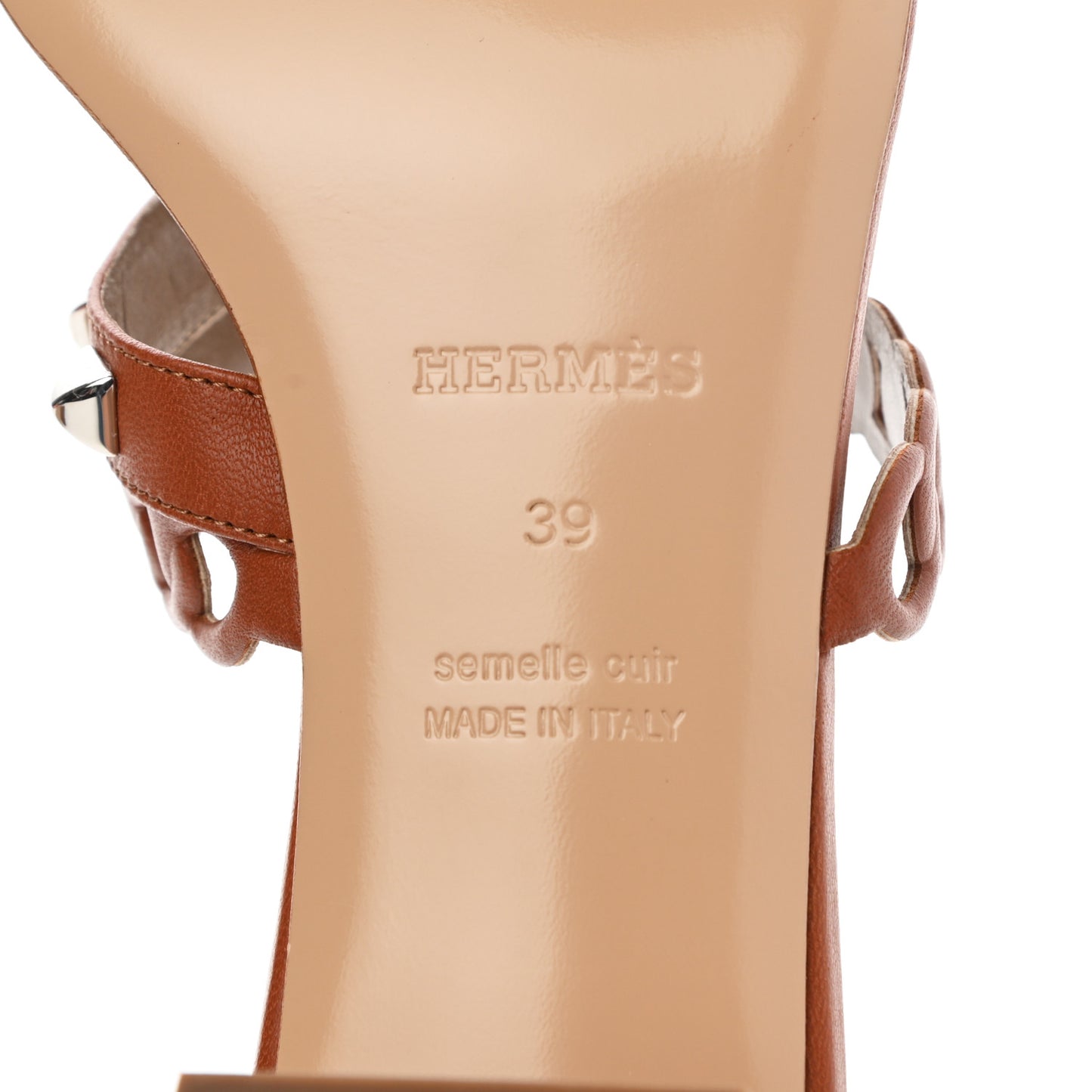 Nappa Ajaccio Sandals 39 Cognac