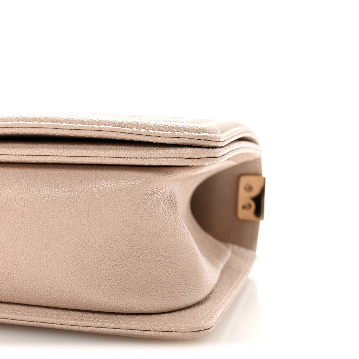 Caviar Quilted Medium Boy Flap Beige