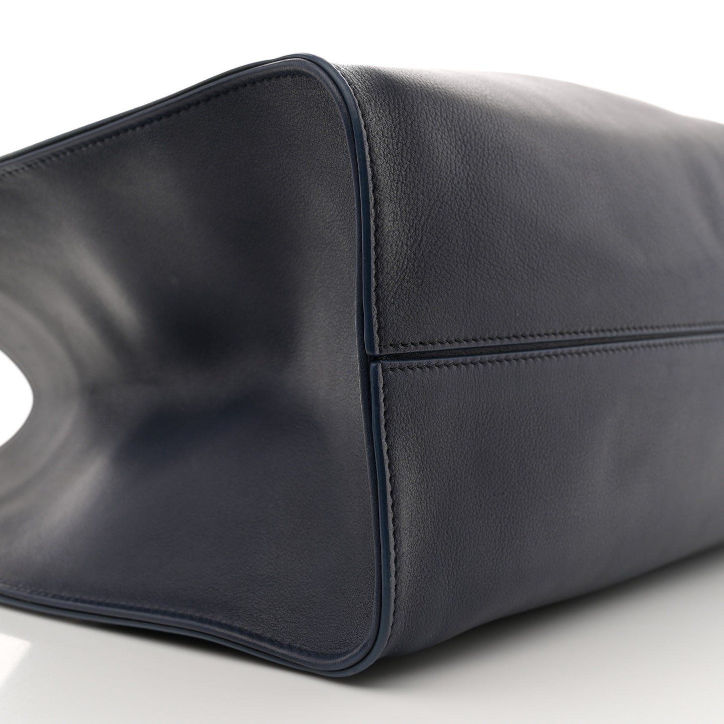 Polished Saddle Calfskin Alexia Bag Marine