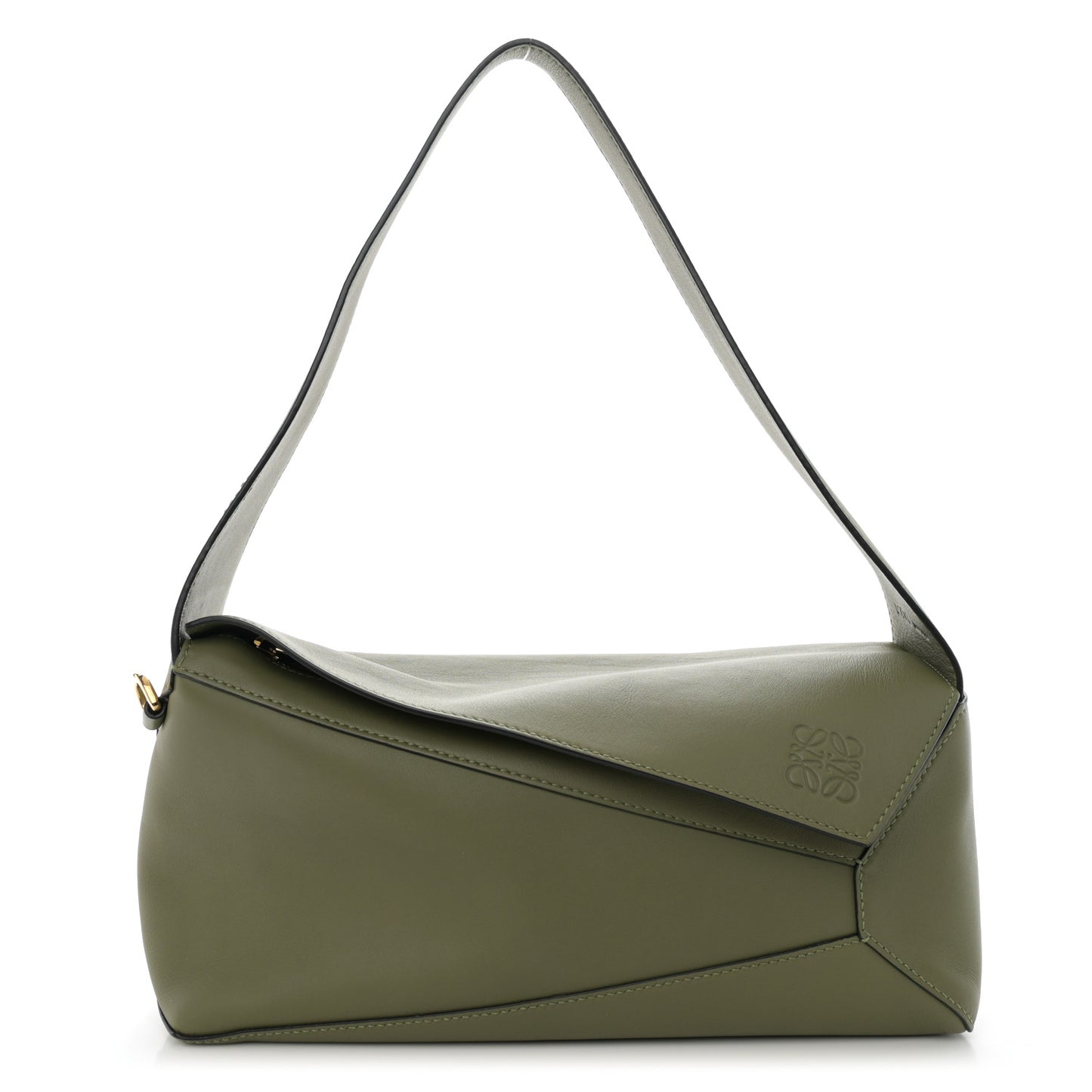 Calfskin Puzzle Hobo Avocado