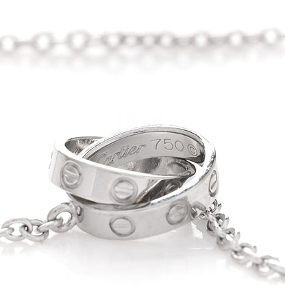 Cartier 18K White Gold Interlocking LOVE Necklace 4 of 4