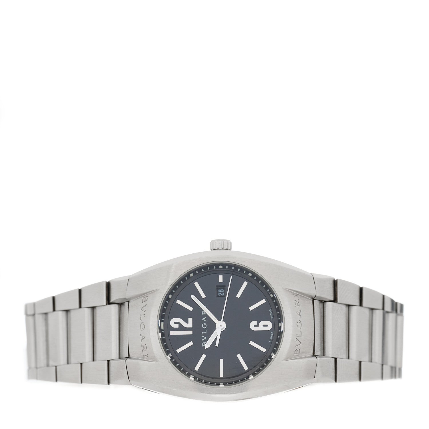 Bulgari Stainless Steel 30mm Ergon Quartz Watch Black 2 of 4