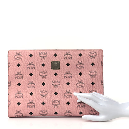 MCM Visetos Medium Zip Pouch Pink 2 of 11
