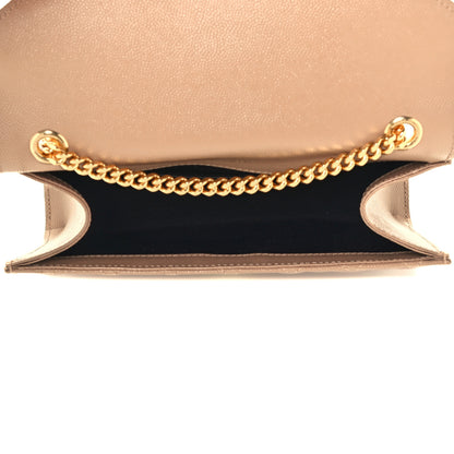 Saint Laurent Grain De Poudre Textured Mixed Matelasse Triquilt Small Monogram Satchel Cork 5 of 11