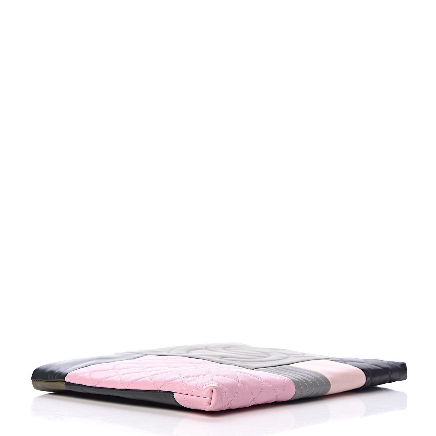 Lambskin Patchwork Large Cosmetic Case Multicolor