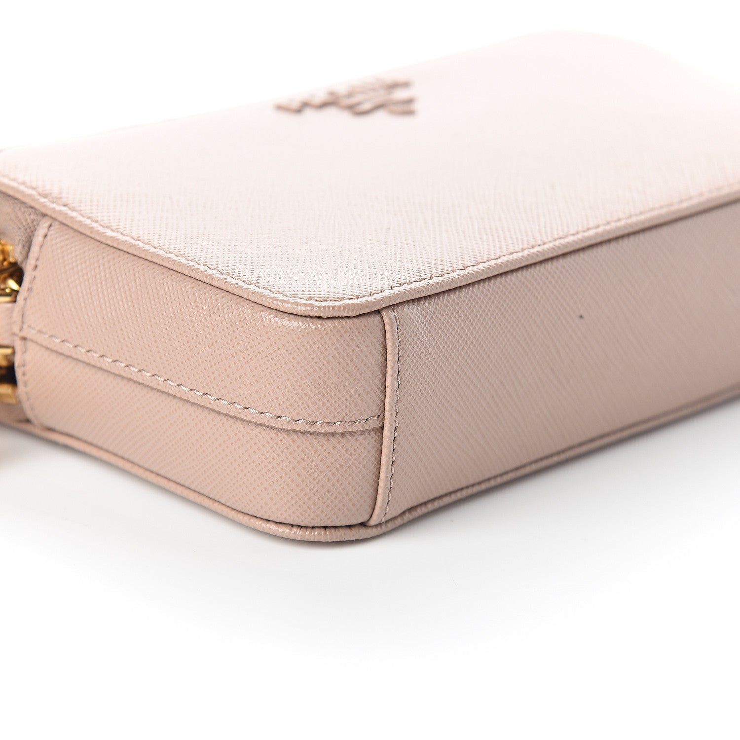 Prada Saffiano Shine Mini Crossbody Bag Cipria 8 of 9