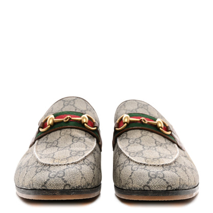 Gucci GG Supreme Monogram Web Mens Bengal Jordaan Loafers 8 2 of 9