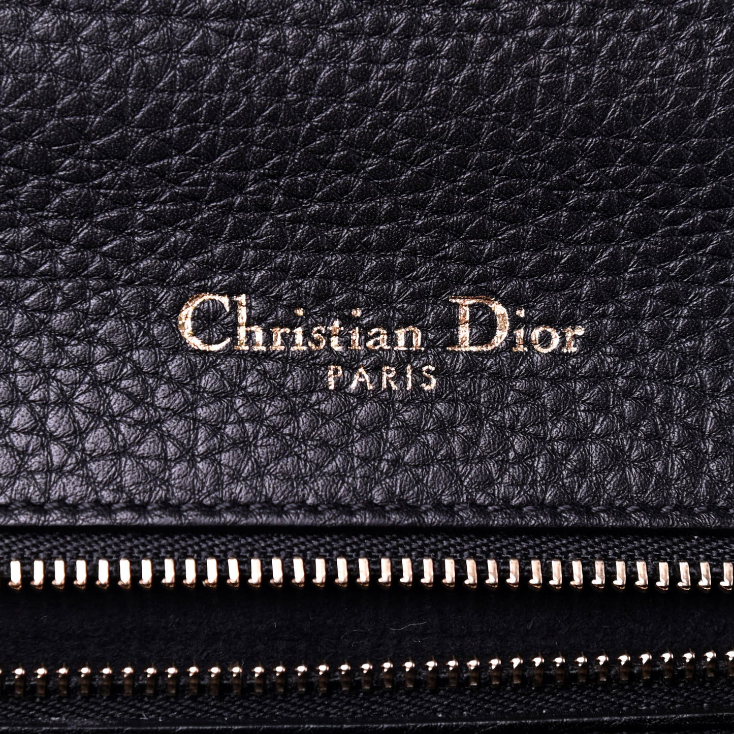 Grained Calfskin Medium Diorama Flap Bag Black