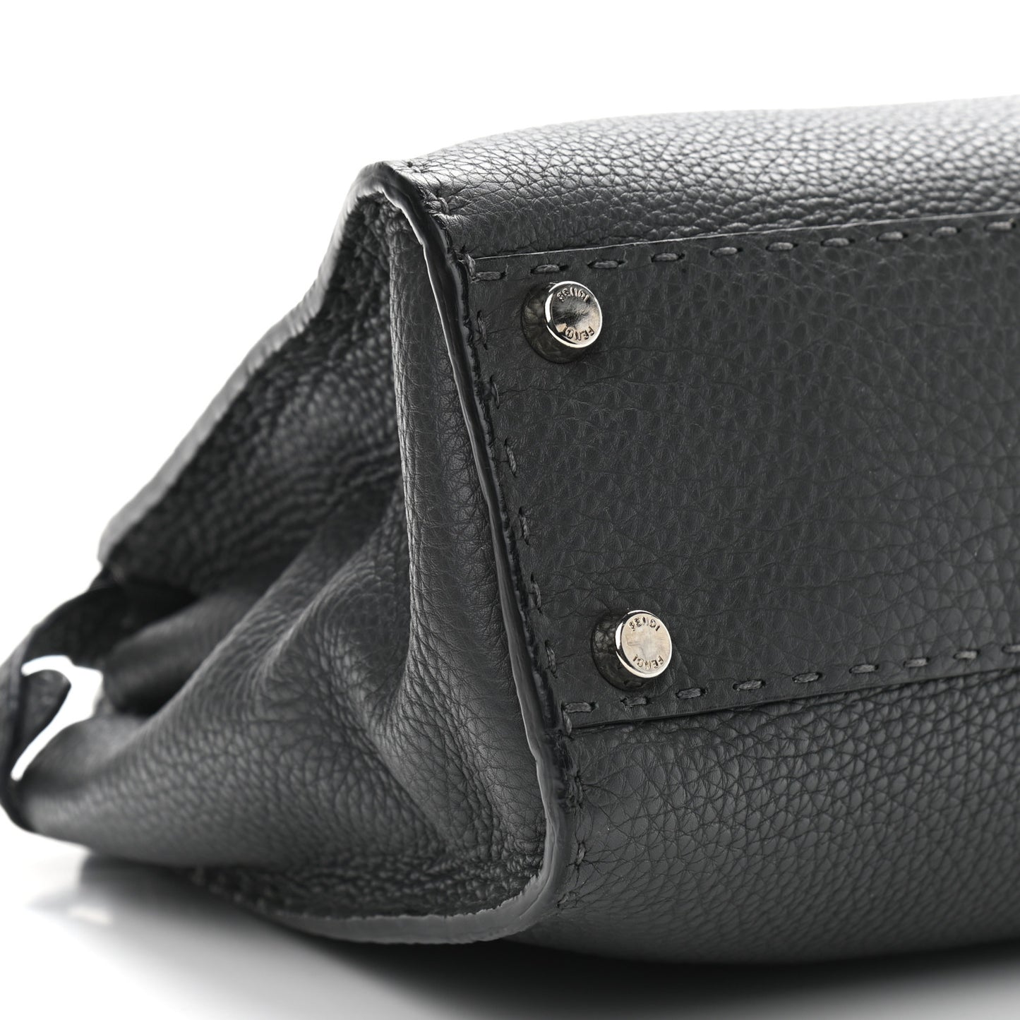 Cuoio Romano Selleria Bi-Color Medium Peekaboo Iconic Satchel Asfalto Latte