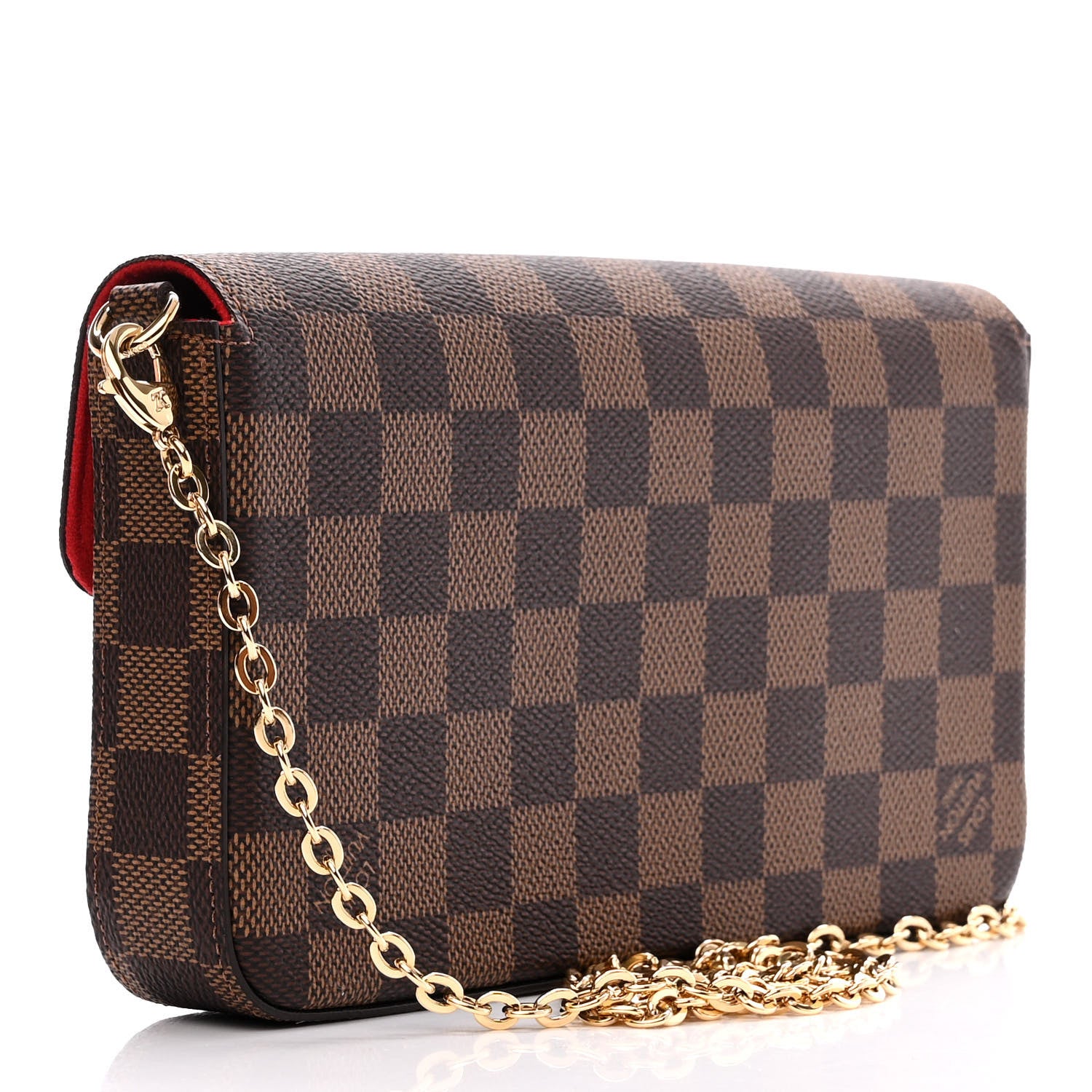 Louis Vuitton Damier Ebene Pochette Felicie Chain Wallet 3 of 10