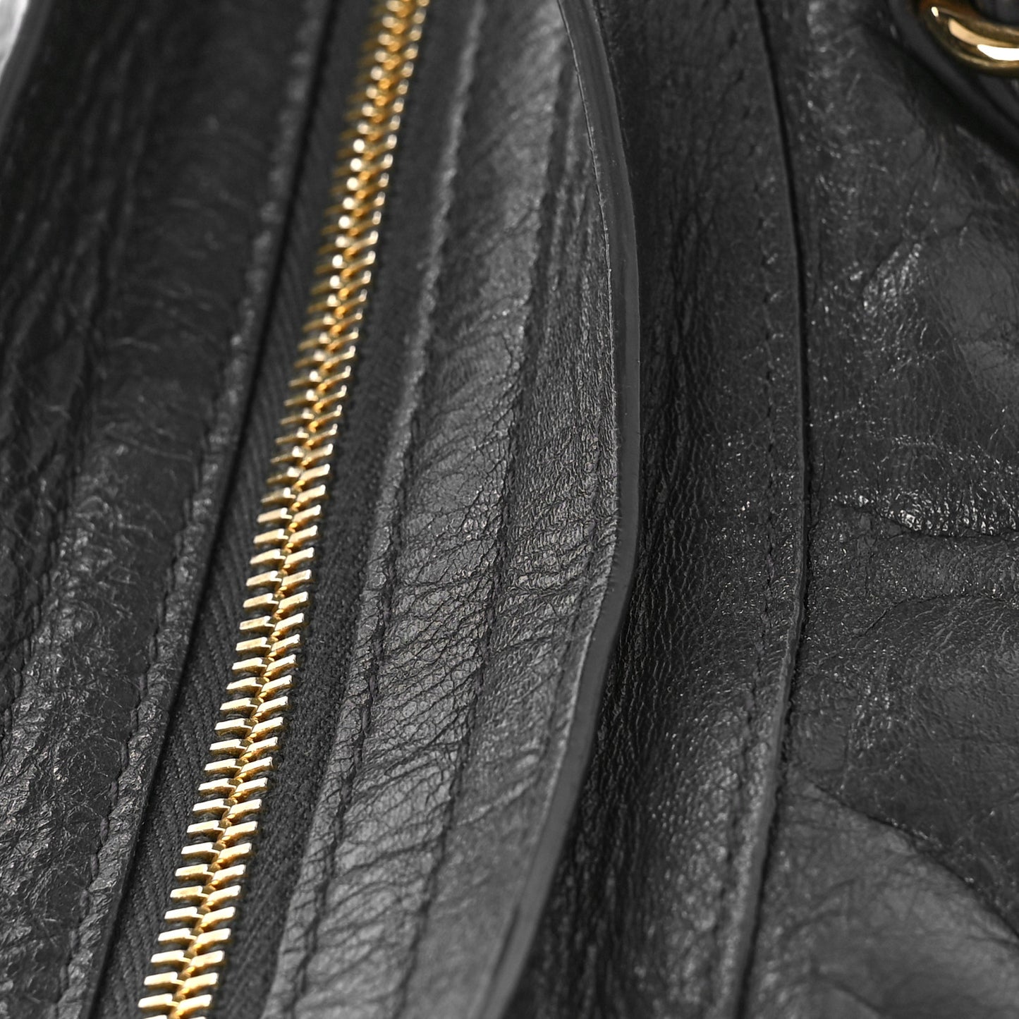Agneau Classic Gold Hardware City Gris Fossile Anthracite