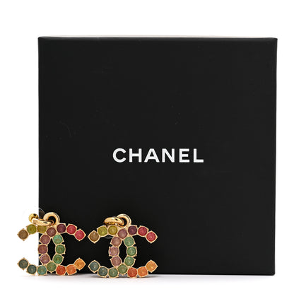 Chanel Crystal CC Drop Earrings Multicolor 4 of 4