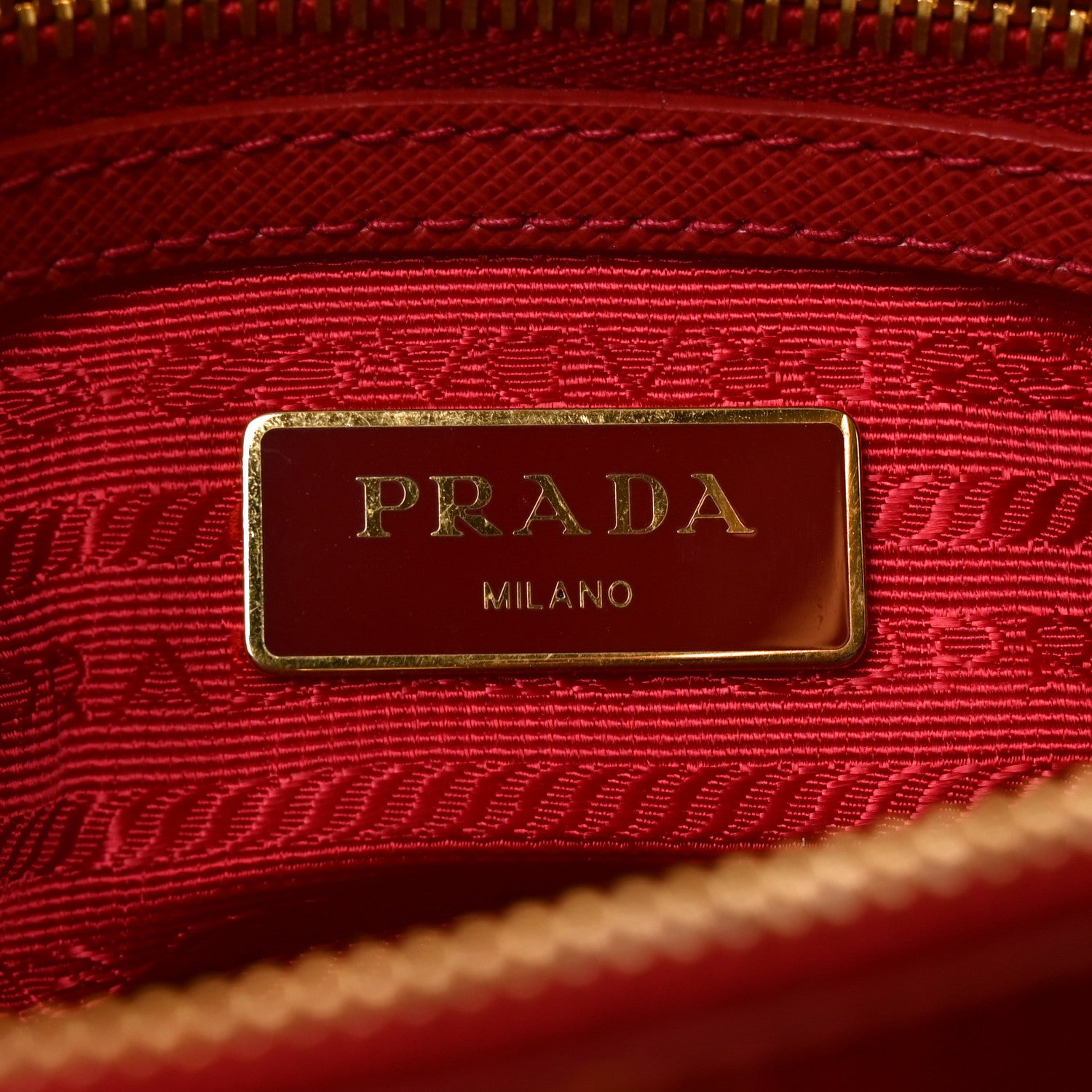 Prada Saffiano Lux Medium Tote Fuoco 6 of 9