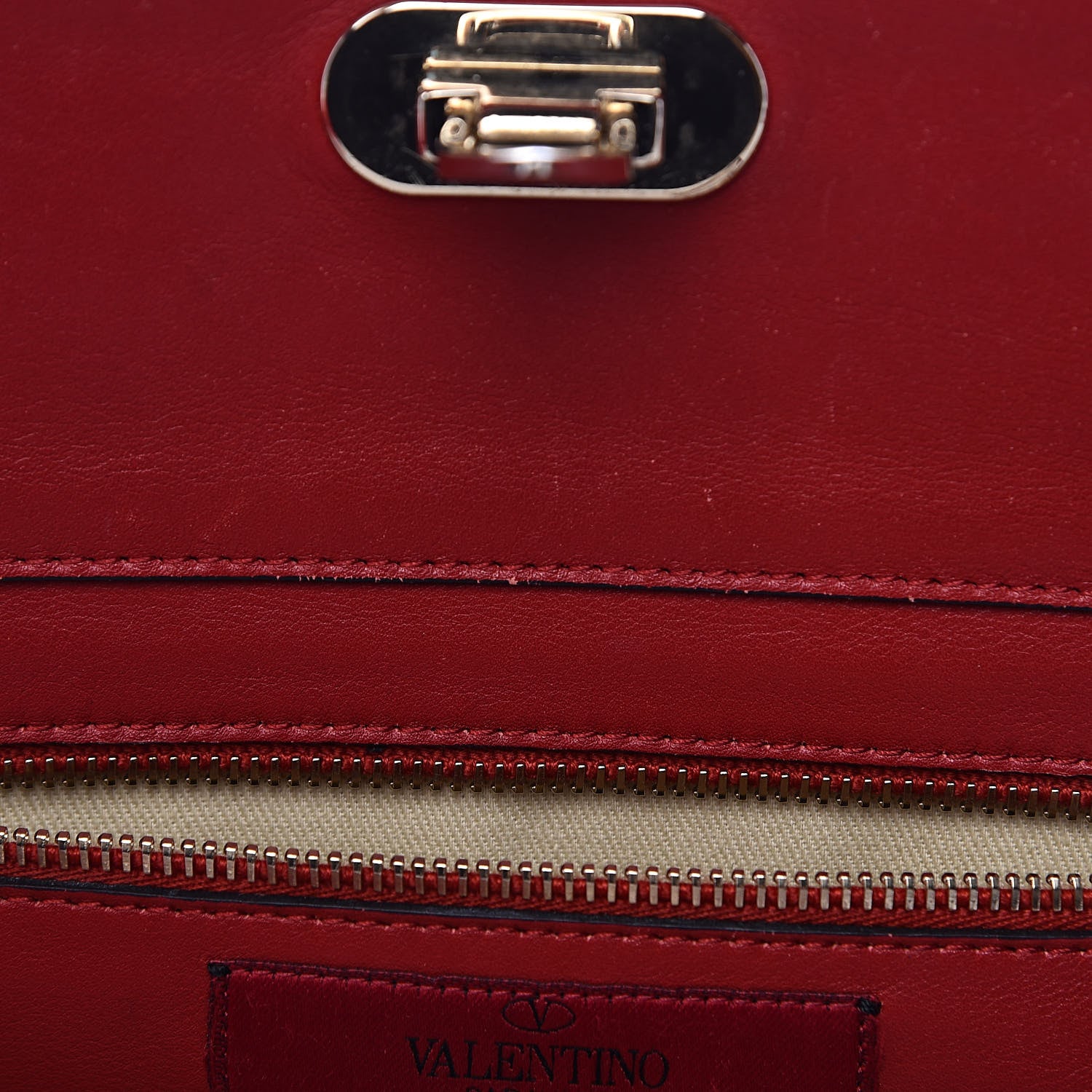 Valentino Garavani Vitello Medium Rockstud All Over Tote Rosso Valentino 7 of 13