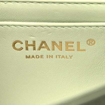 Chanel Lambskin Quilted Mini Pearl Crush Flap Light Green 6 of 10