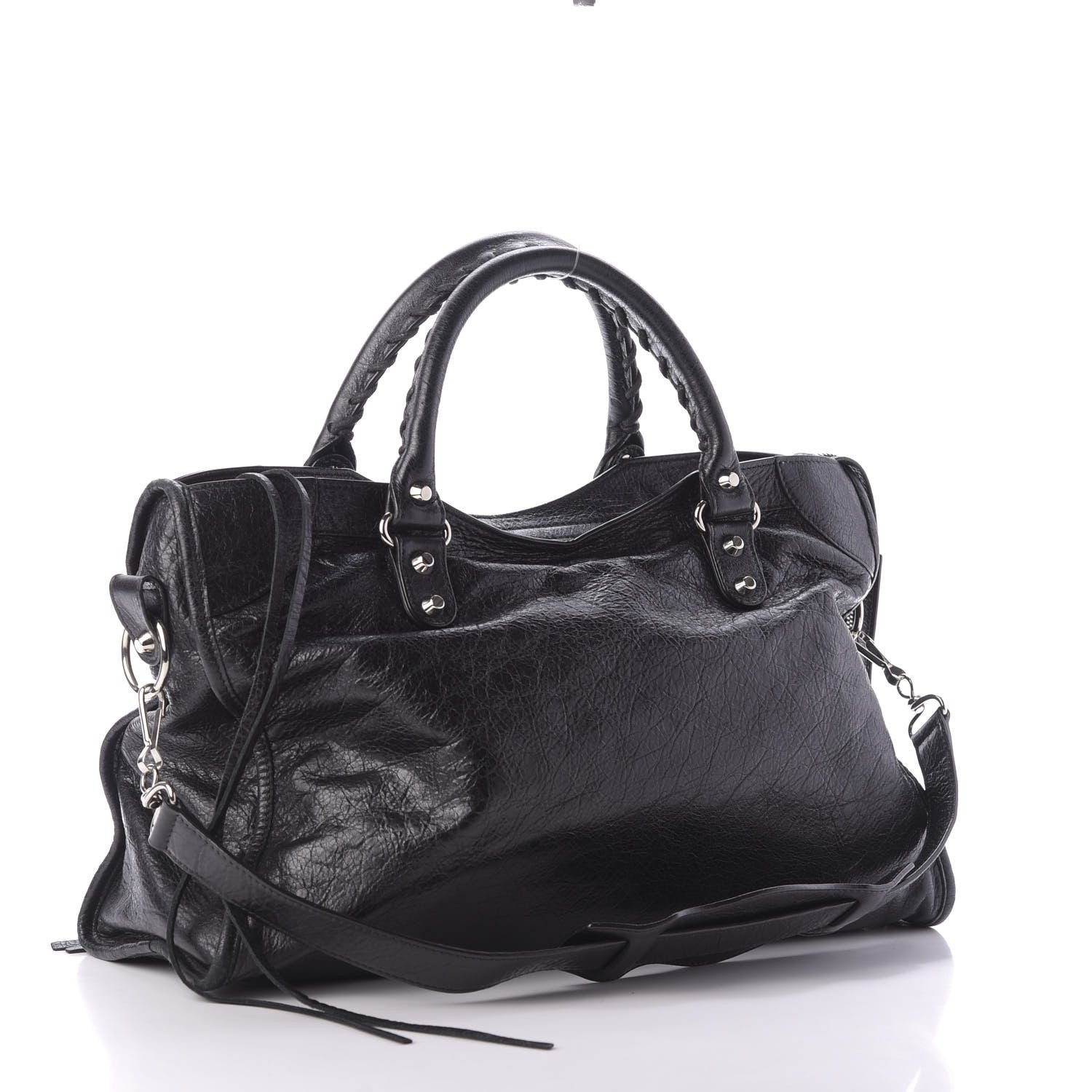 Balenciaga Agneau Classic Silver Hardware City Black 3 of 8