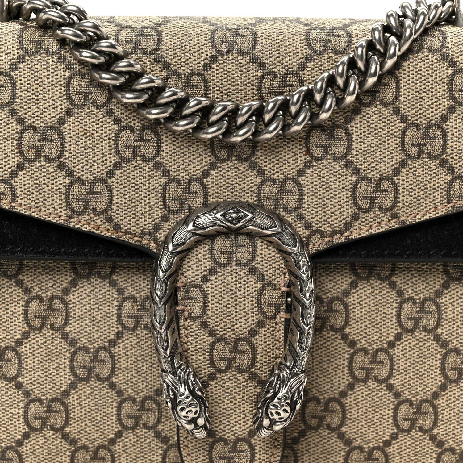 Gucci GG Supreme Monogram Mini Dionysus Shoulder Bag Black 8 of 10