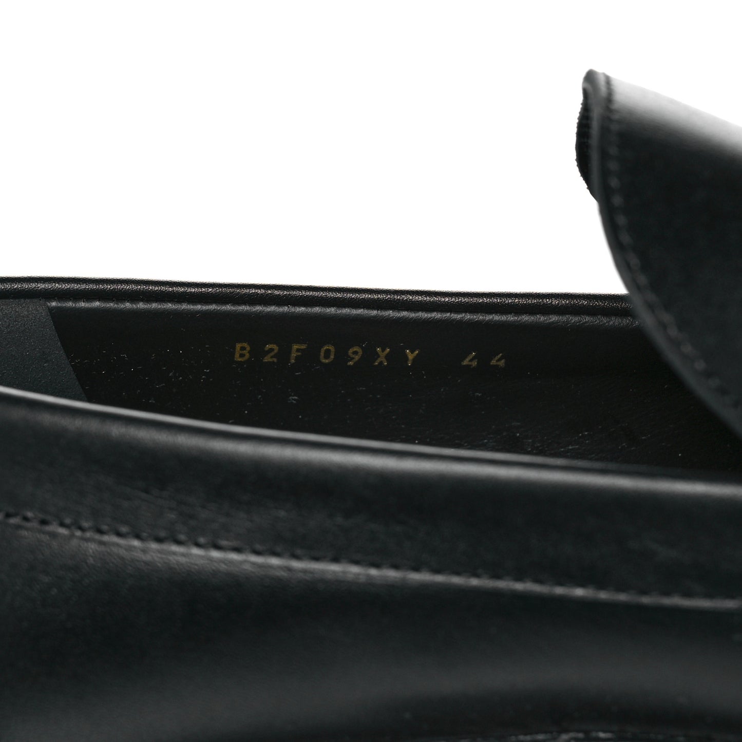 Calfskin Mens VLogo Roman Stud Loafers 44 Black
