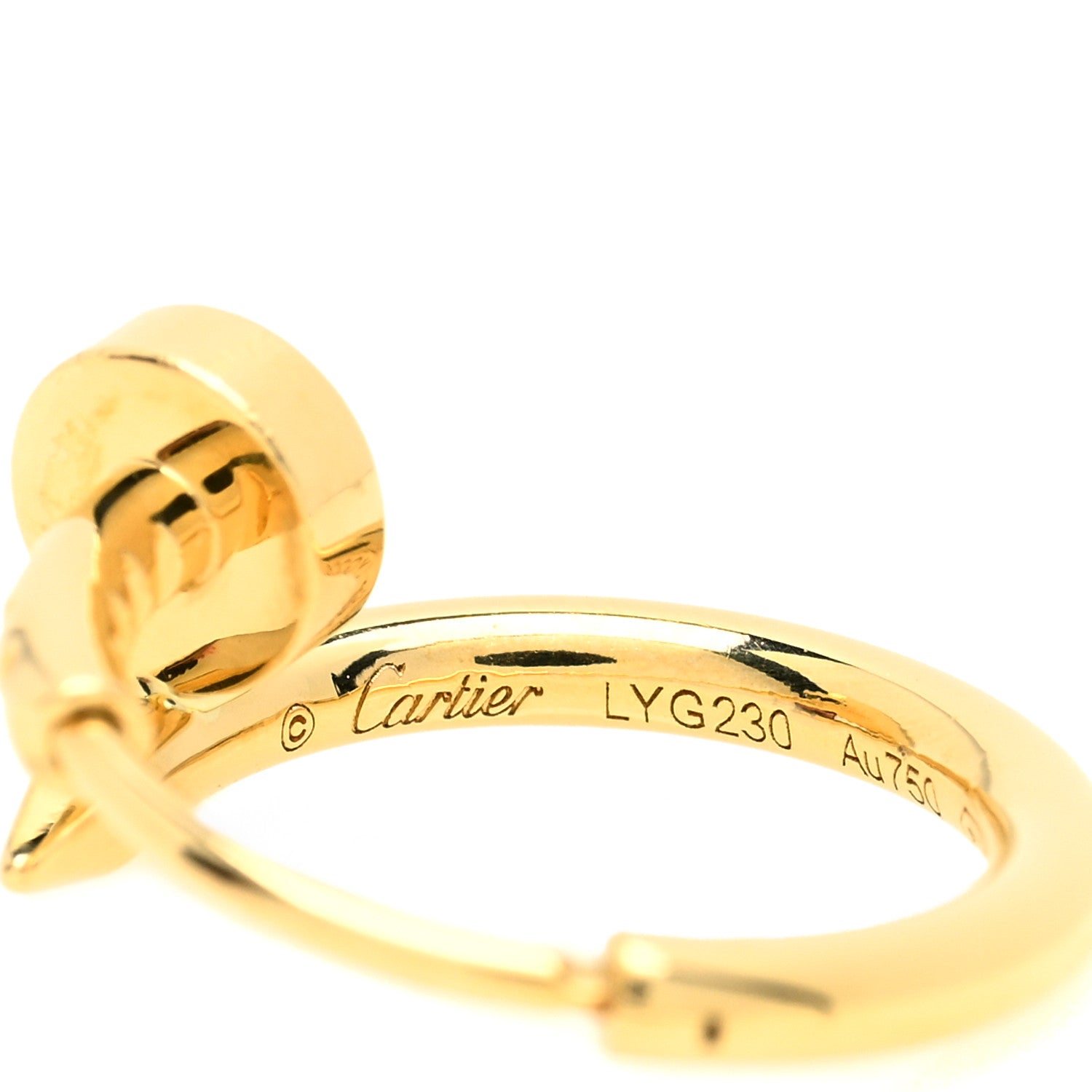 Cartier 18K Yellow Gold Juste Un Clou Single Hoop Earring 3 of 4