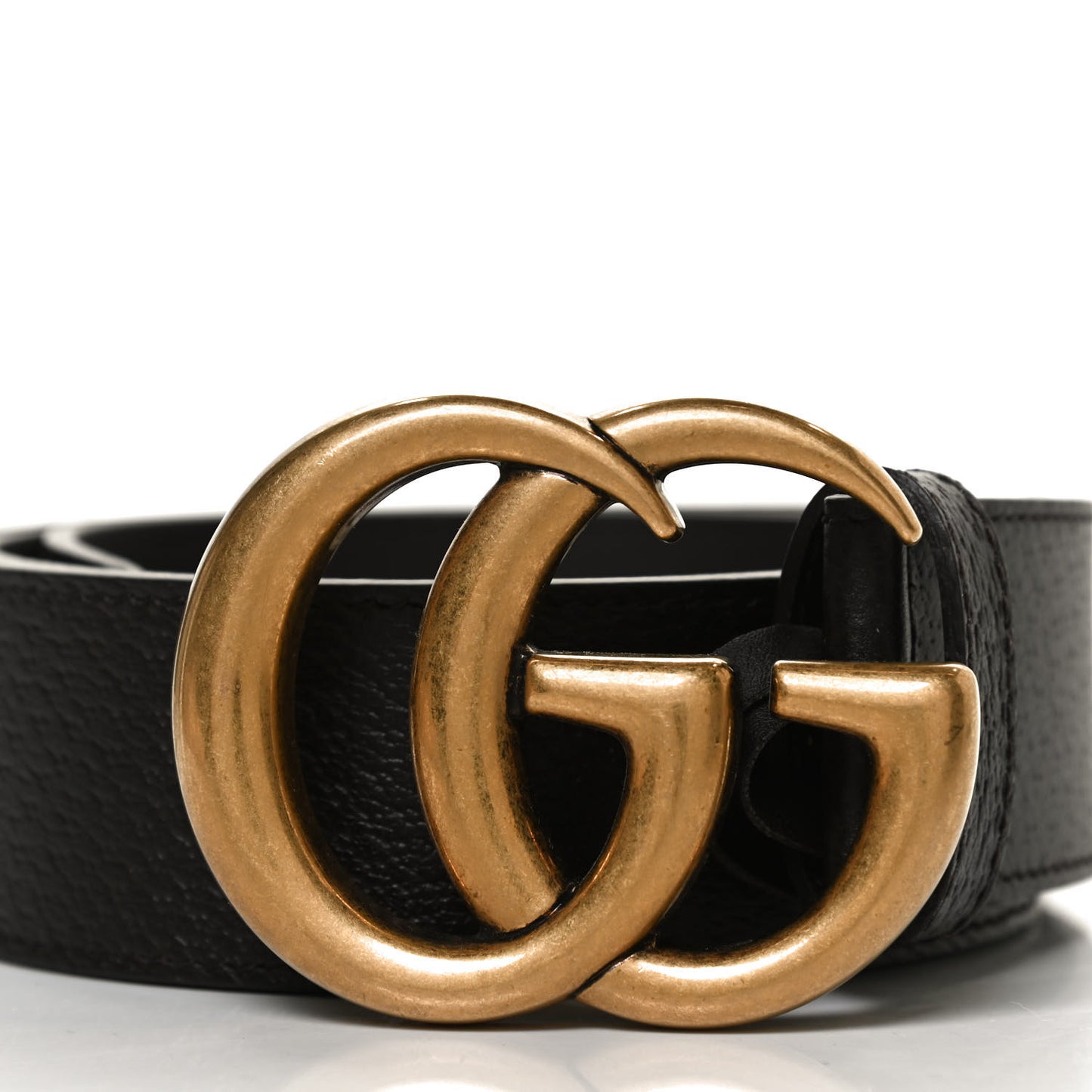 Textured Dollar Calfskin Double G 40mm Belt 90 36 Dark Cocoa