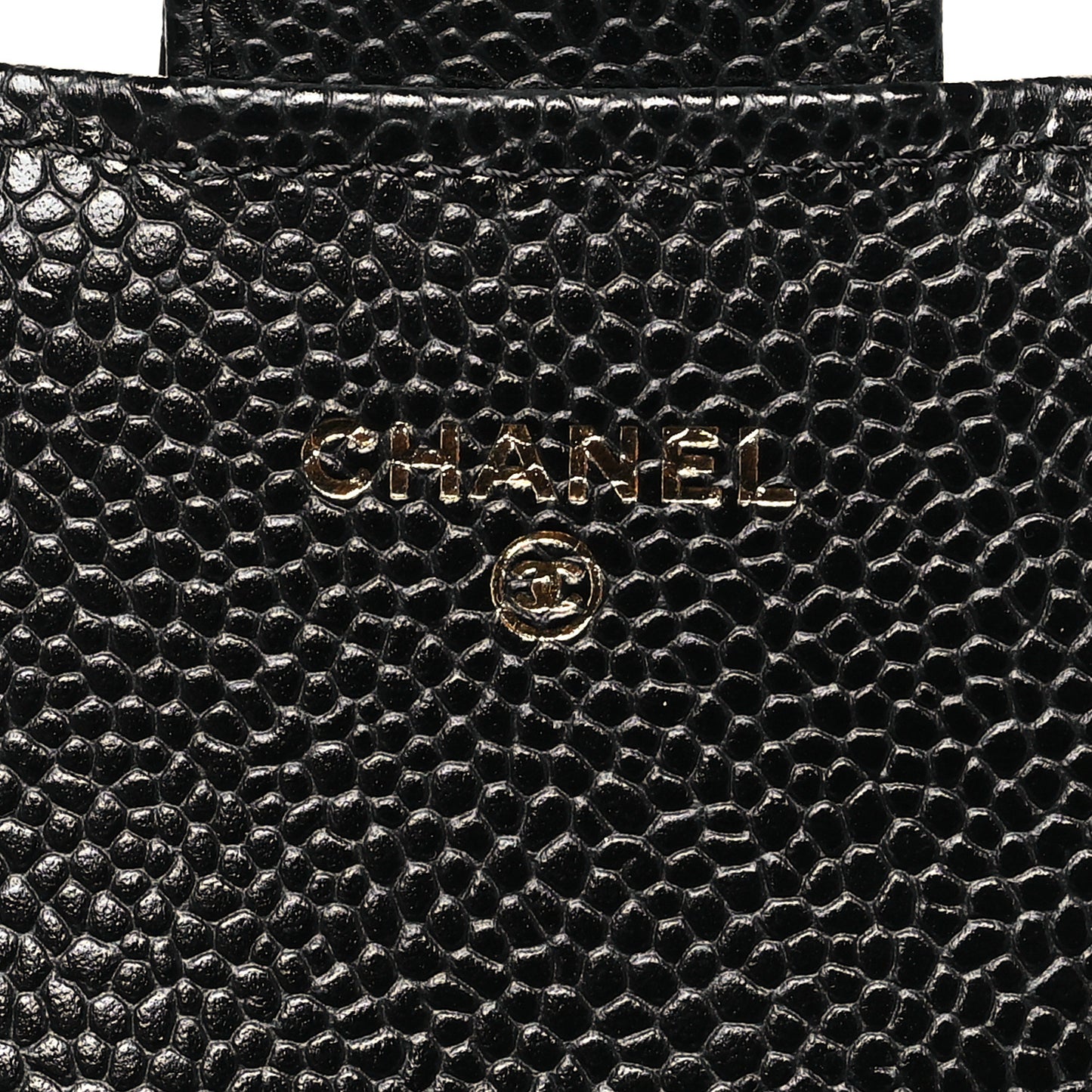 Caviar Quilted Large Gusset Flap Wallet Black