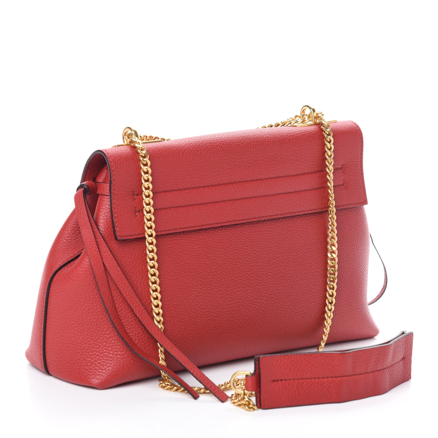 Calfskin Small VRing Chain Shoulder Bag Red