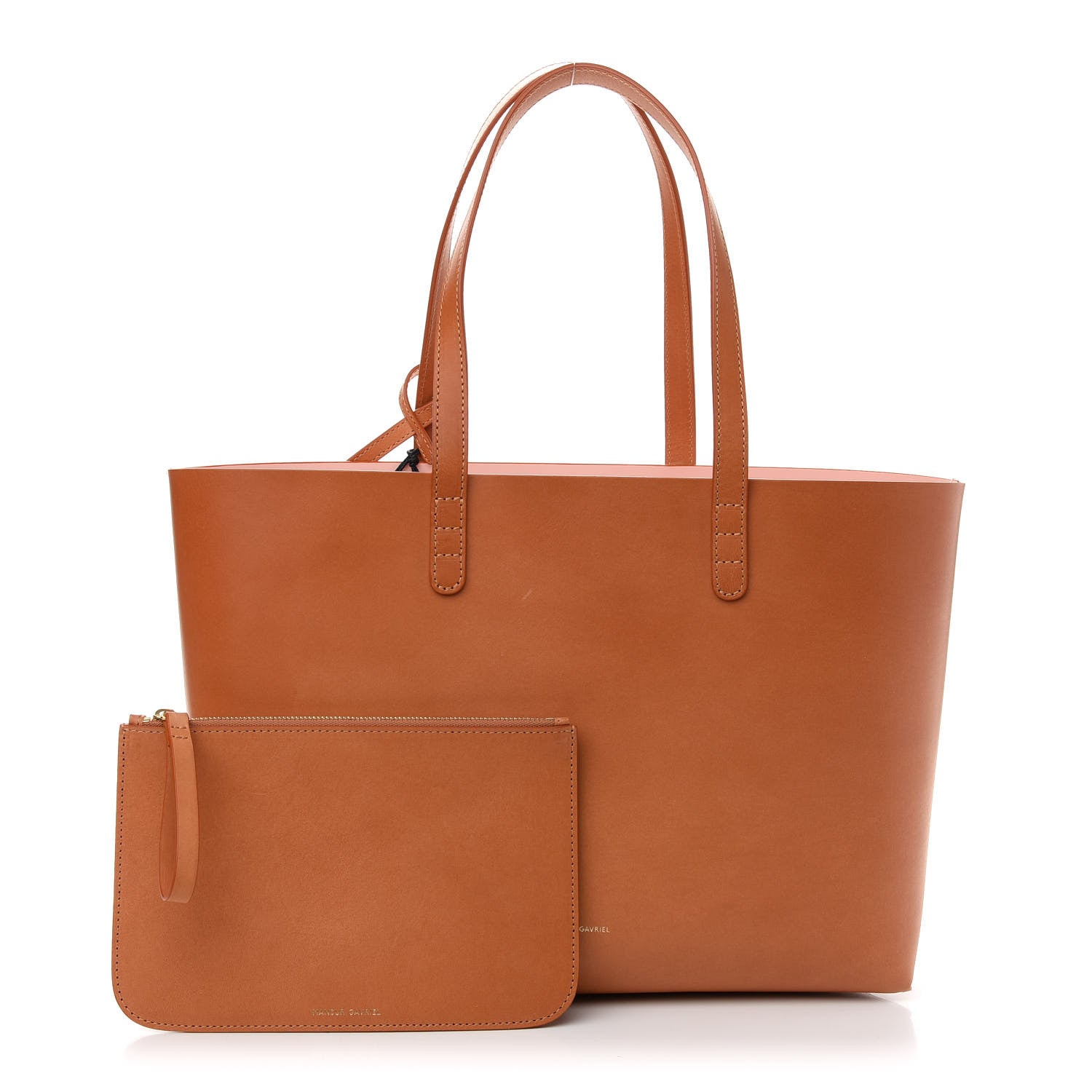 Mansur Gavriel Calfskin Large Shopping Tote Cammello Rosa 1 of 10