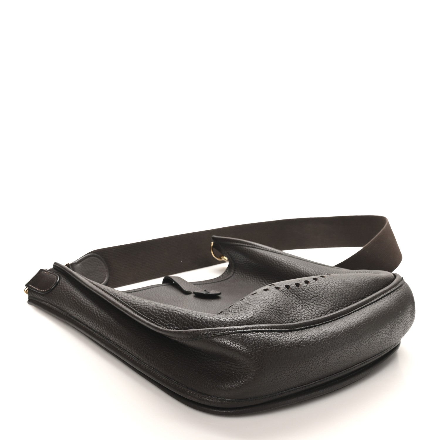Hermes Taurillon Clemence Evelyne II PM Chocolate 4 of 9