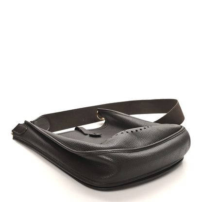 Hermes Taurillon Clemence Evelyne II PM Chocolate 4 of 9