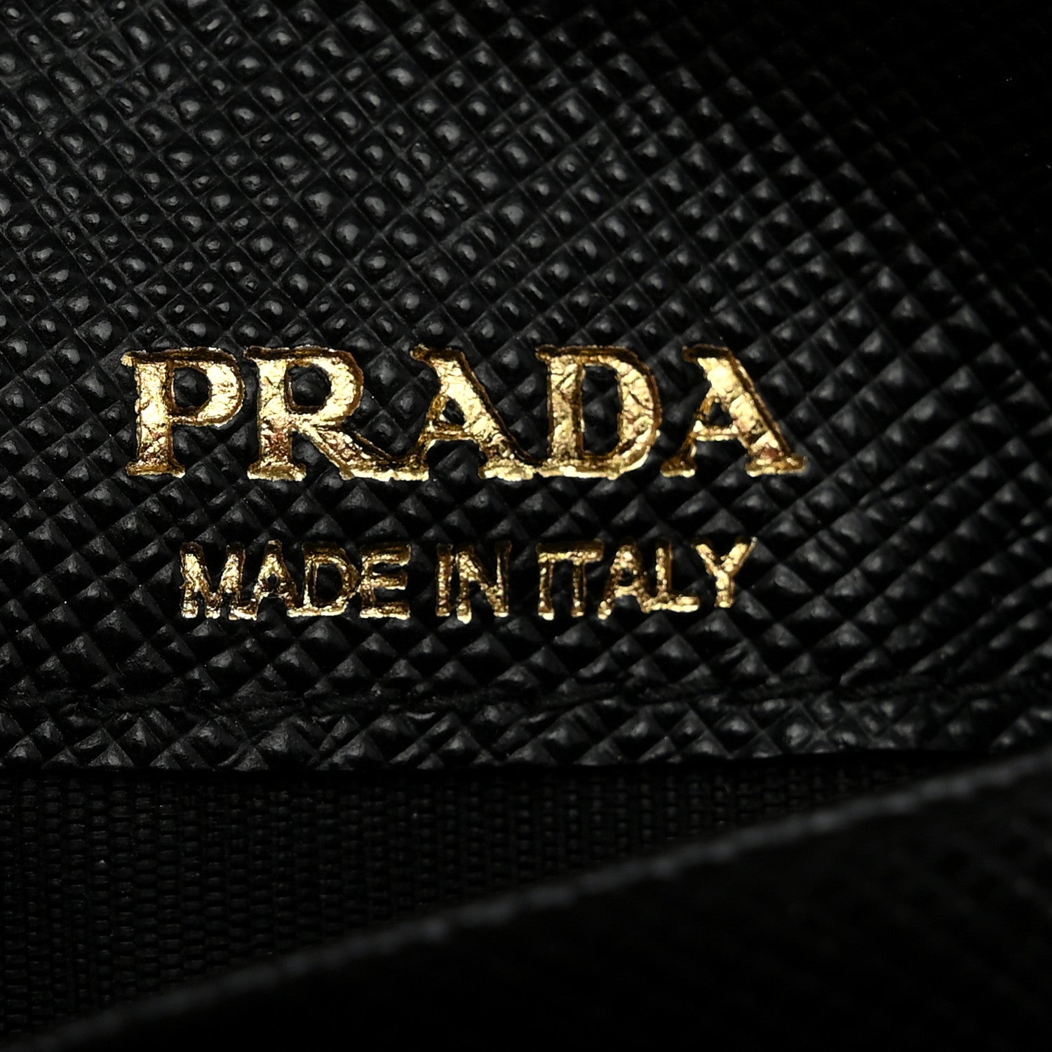 Prada Saffiano Triangle Bi-Fold Card Holder Wallet Black 6 of 8
